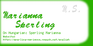 marianna sperling business card